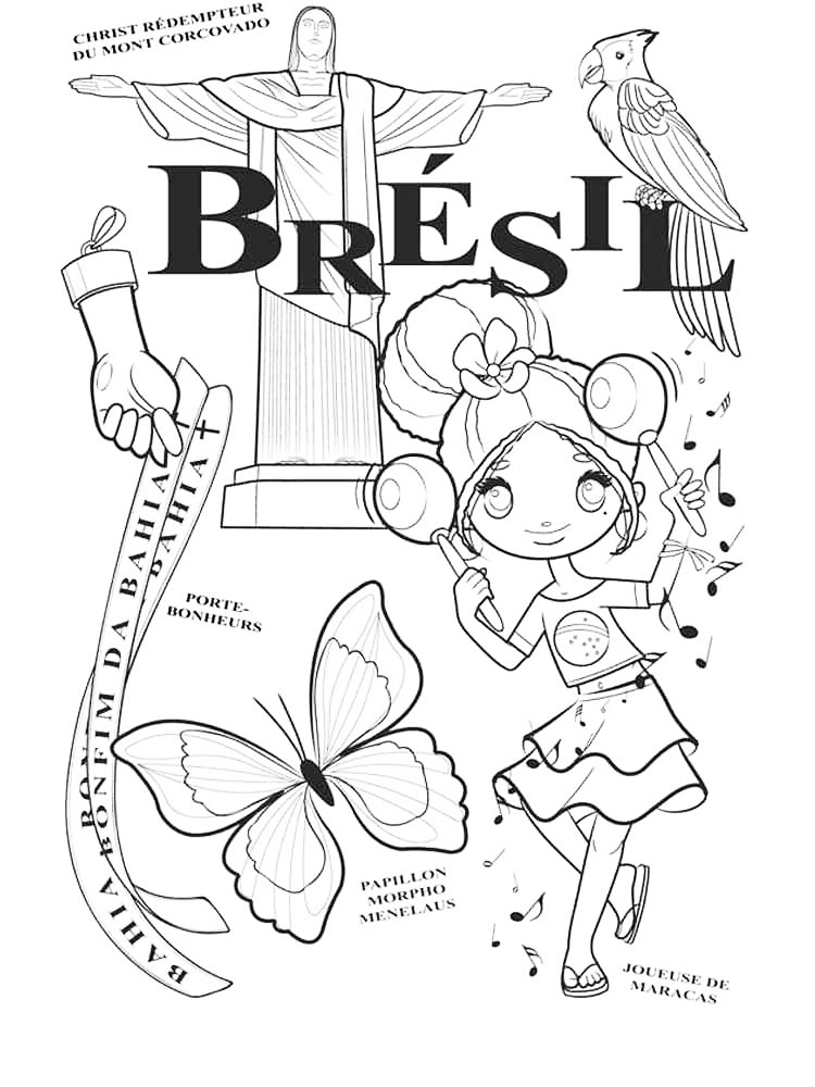 Bresil Coloring Page