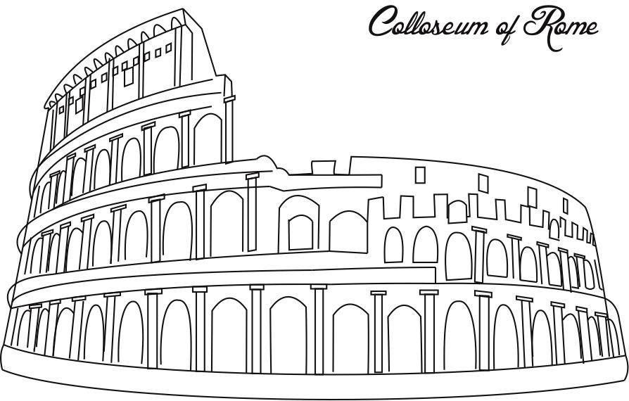 Colloseum Of Rome Coloring Page