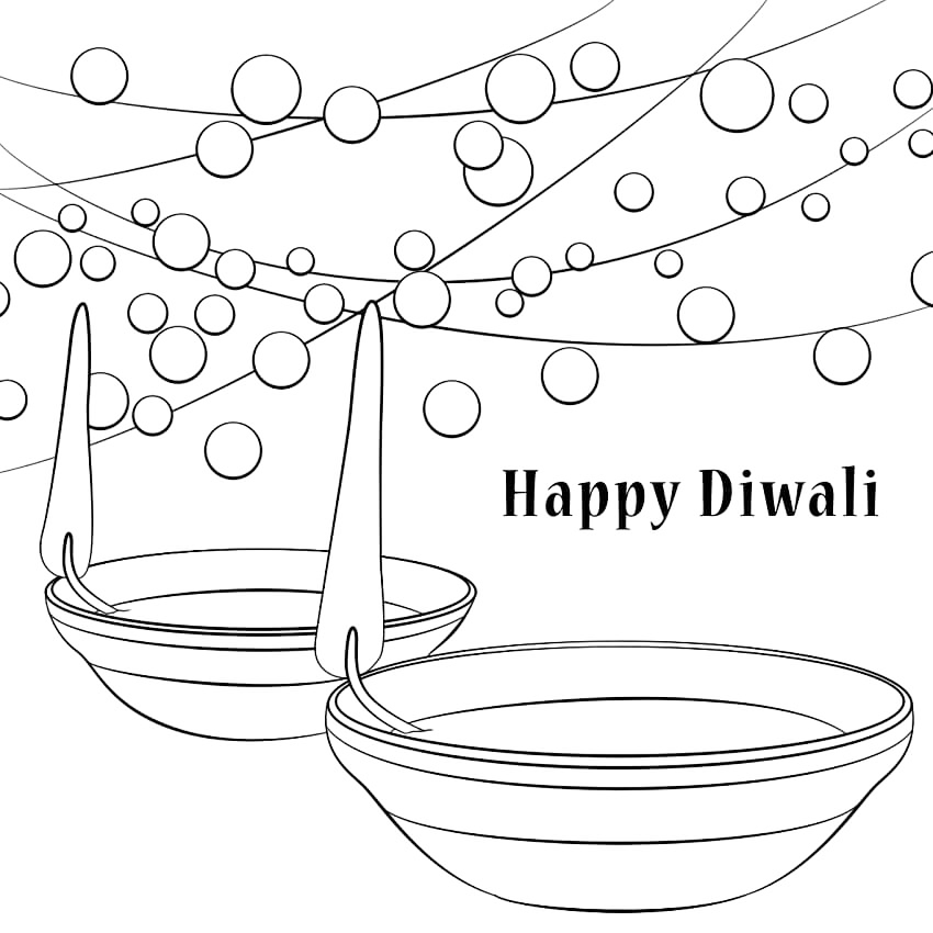 Diwali India Coloring Page
