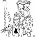 Elephant Ride India Coloring Page