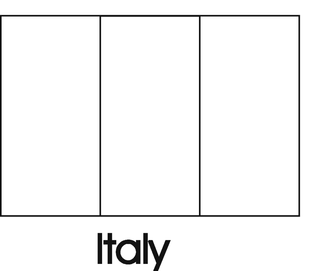 Flag Of Italy Coloring Page