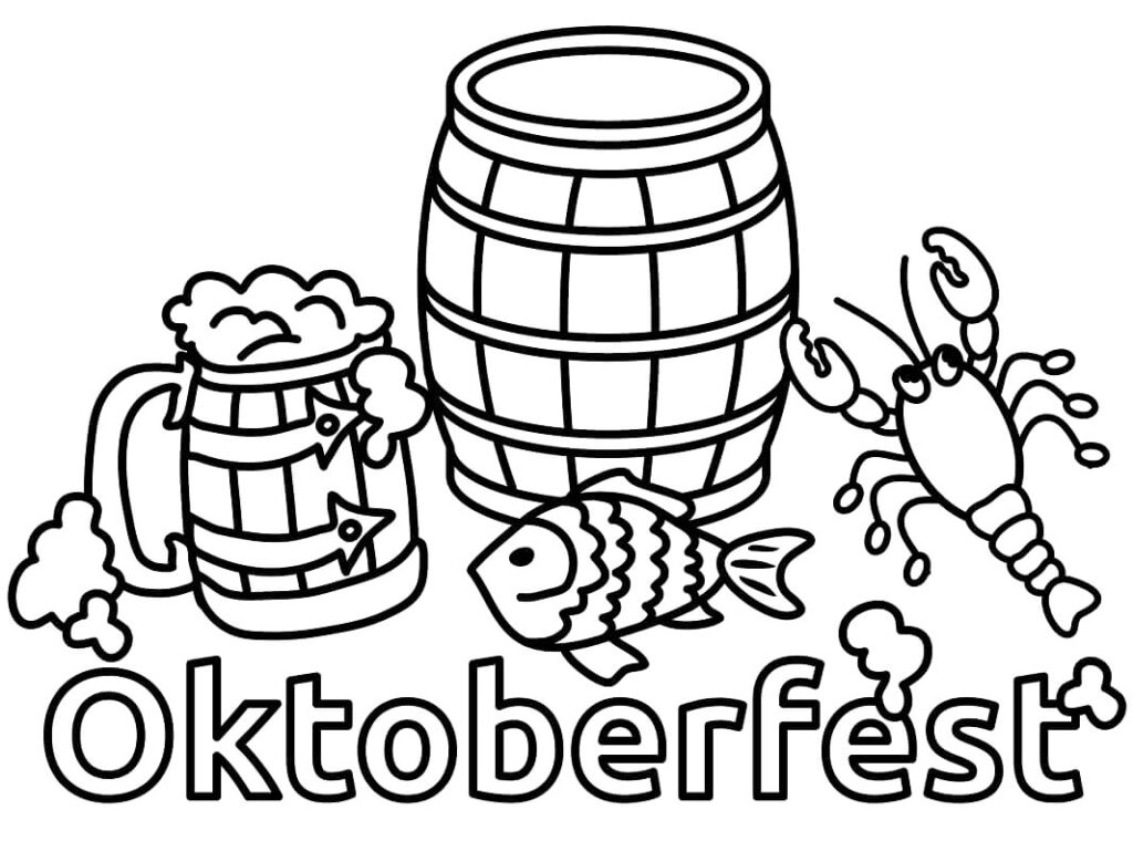 Fun Oktoberfest German Coloring Page