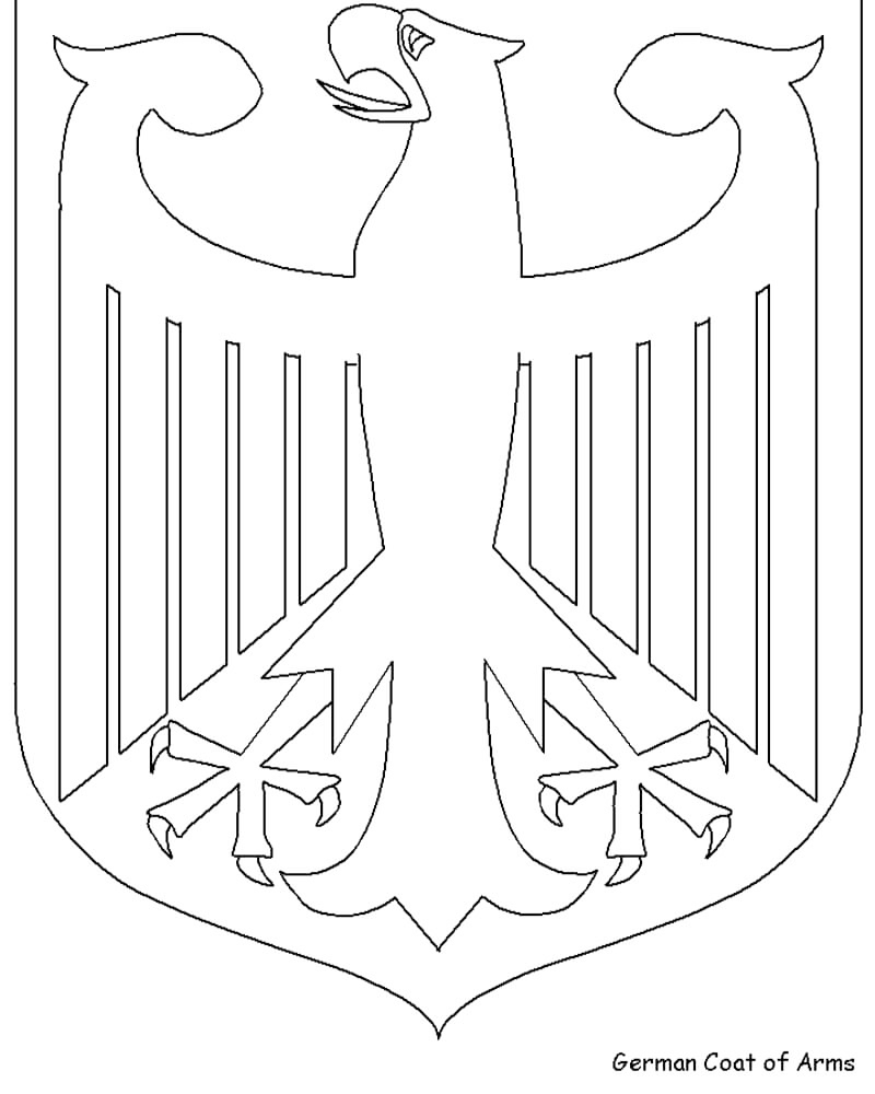 German Coat Of Arms Coloring Page