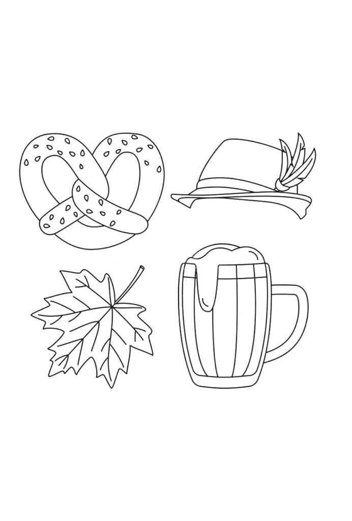 German Icons Coloring Page