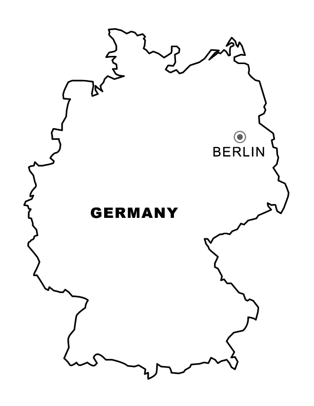 Germany Map Coloring Page