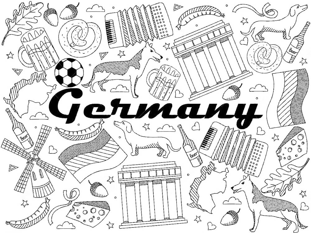 Germany Printable Coloring Page