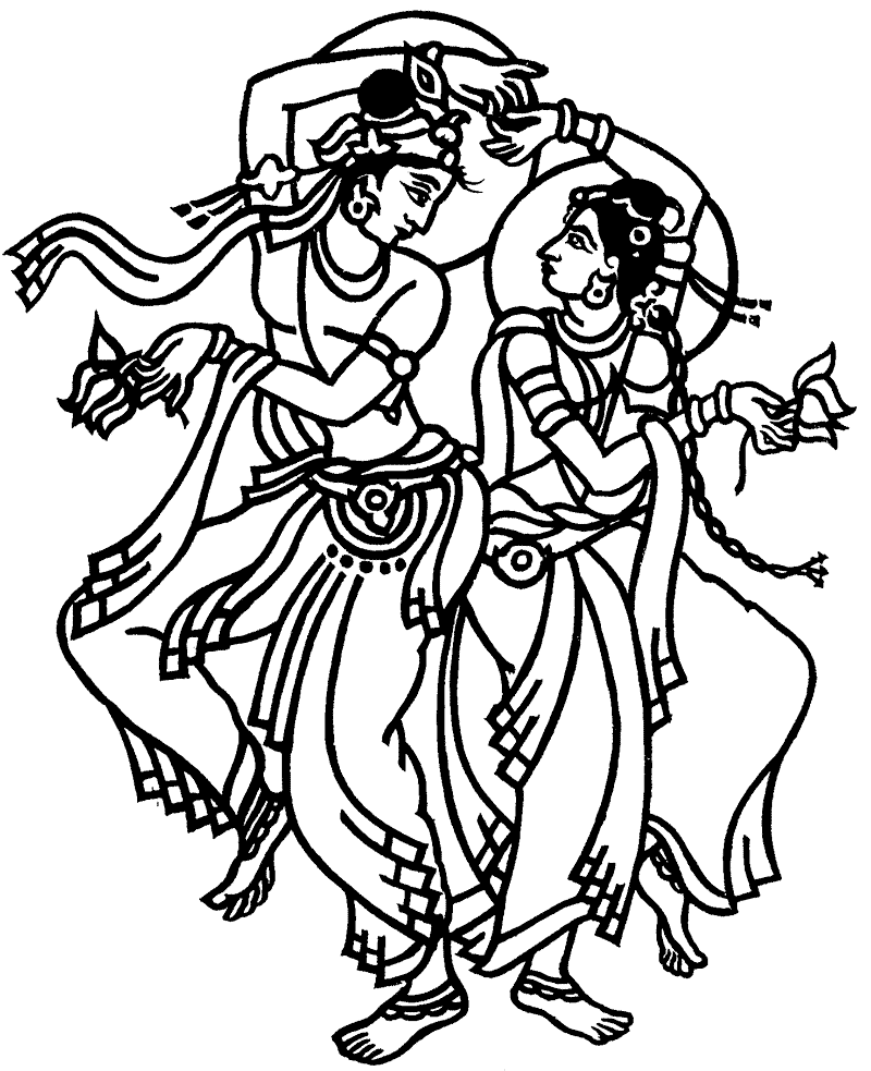 India Dancers Coloring Pages
