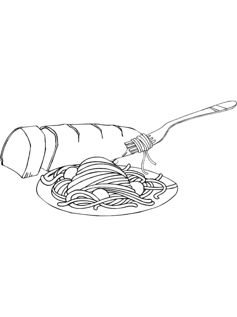 Italian Food Coloring Page