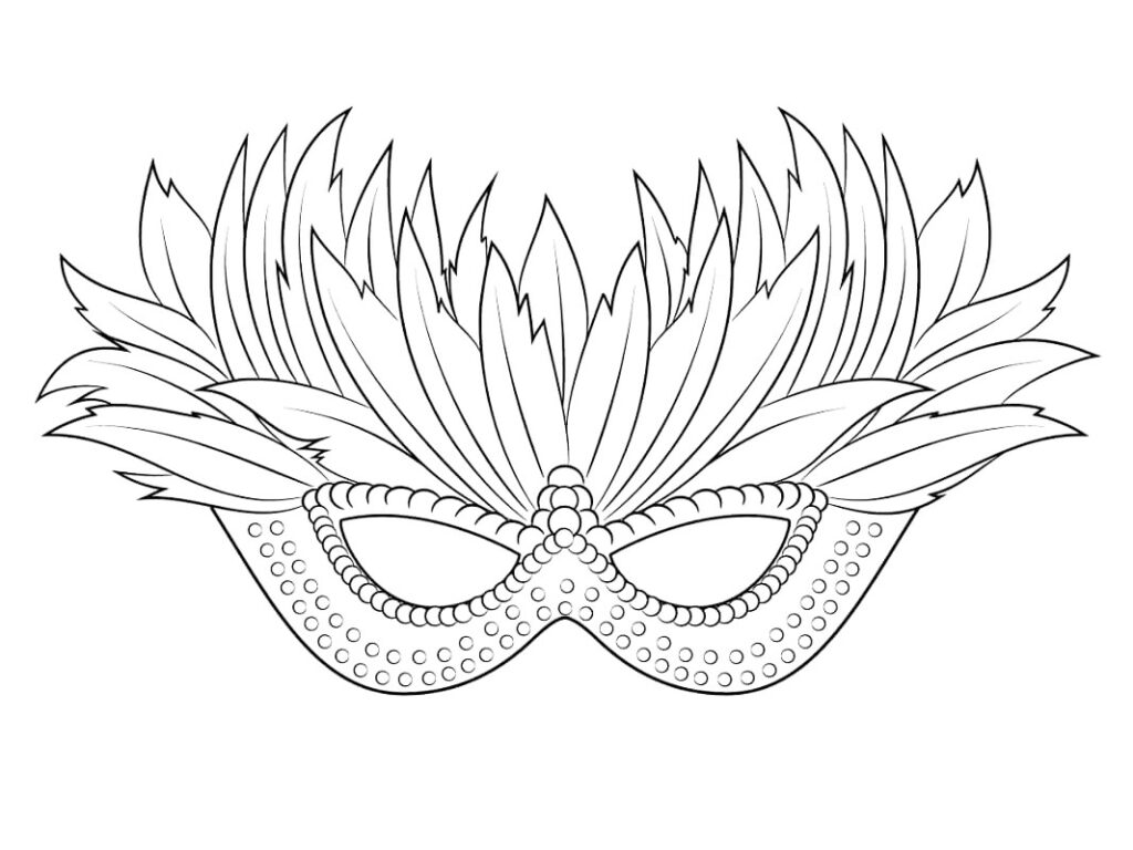 Italian Mask Coloring Page