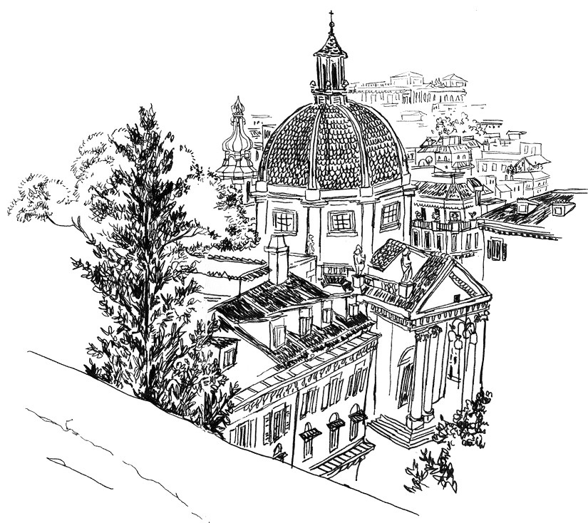 Italy Architecture Coloring Page