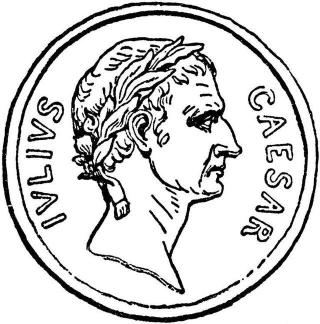 Ivlivs Caesar Coin Coloring Page