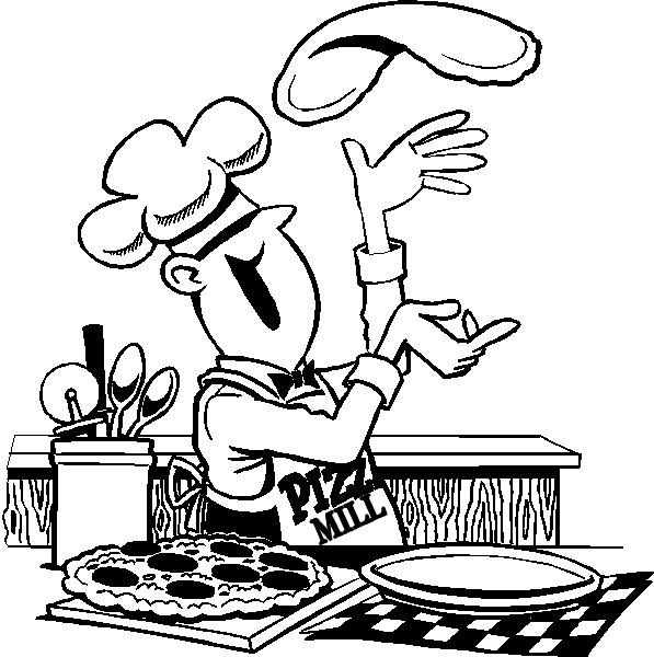 Making Pizza In Italy Coloring Page