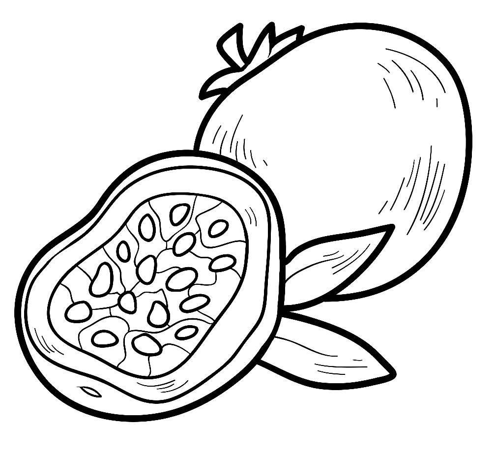 Passion Fruit In Brazil Coloring Page