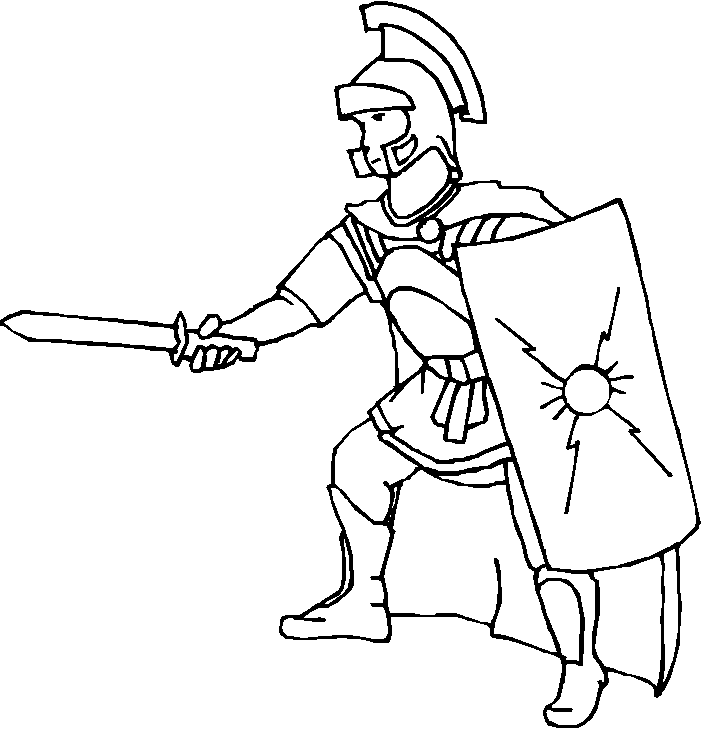 Roman Soldier Coloring Page