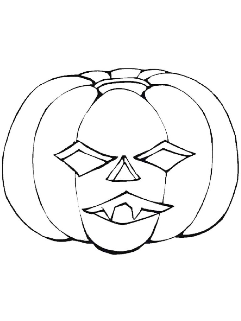 Scary Jack O Lantern Coloring Page