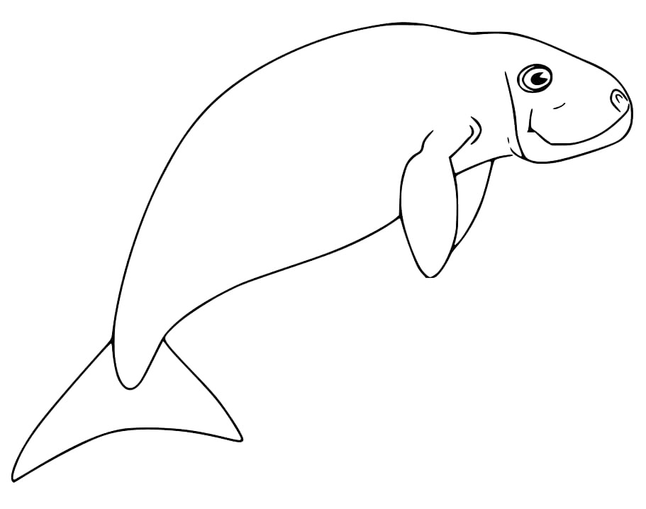 Sea Cow Coloring Page