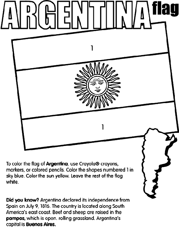 Argentina Coloring Page