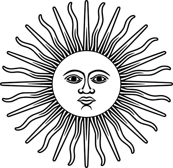 Argentina Sun Coloring Page