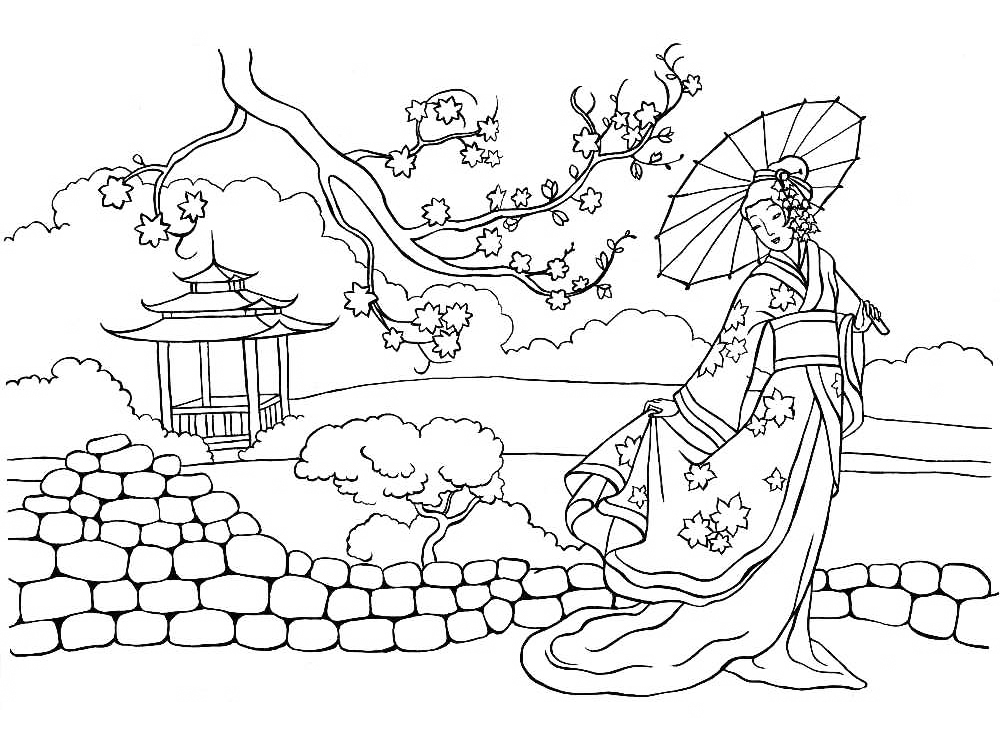 Beautiful China Coloring Page