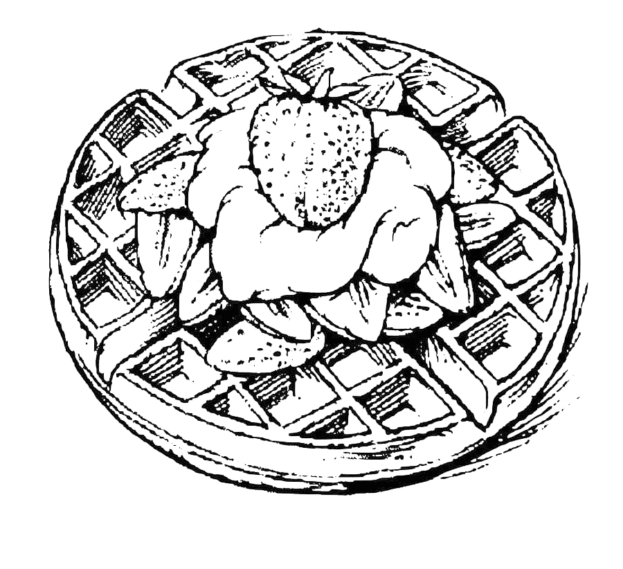 Belgian Waffles Coloring Page