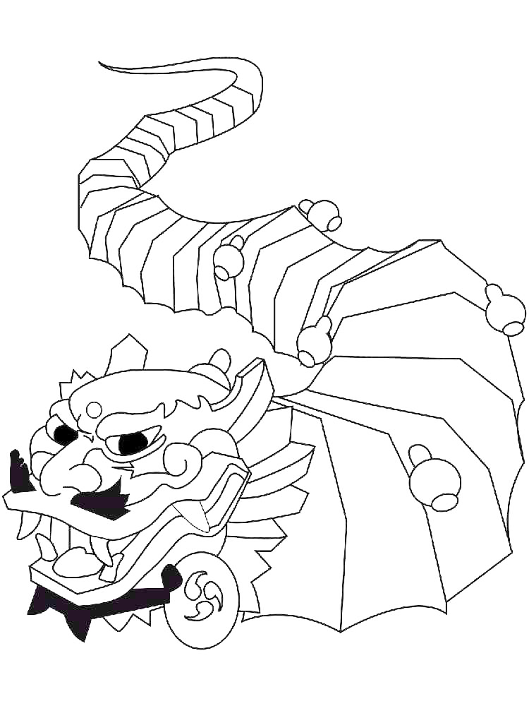 Chinese Dragon Coloring Page