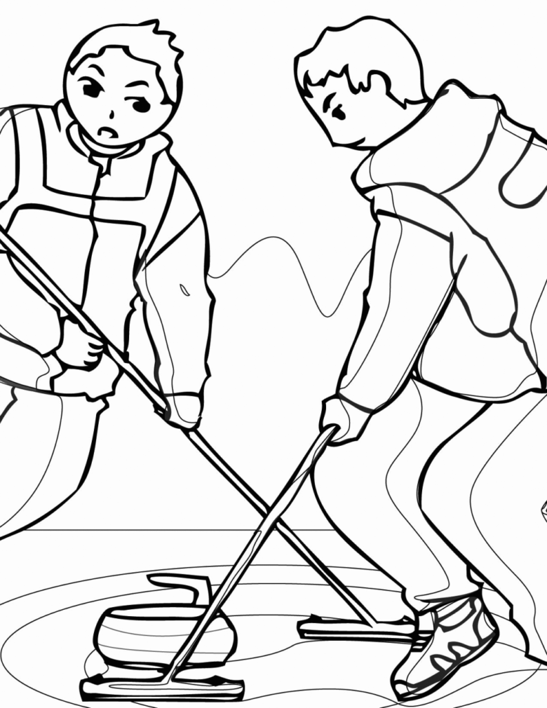 Curling Coloring Page