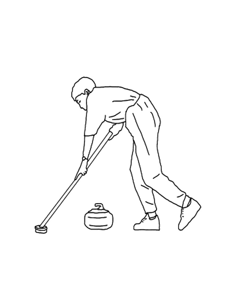 Curling Coloring Page