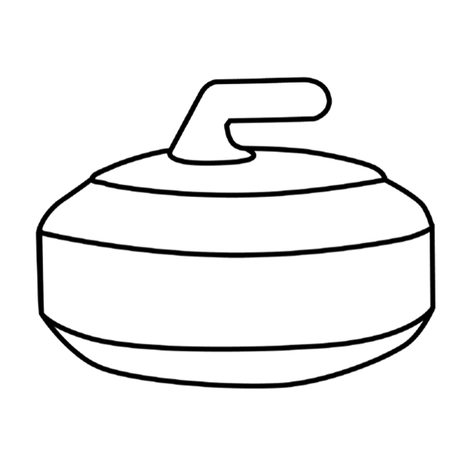 Curling Stone Coloring Page