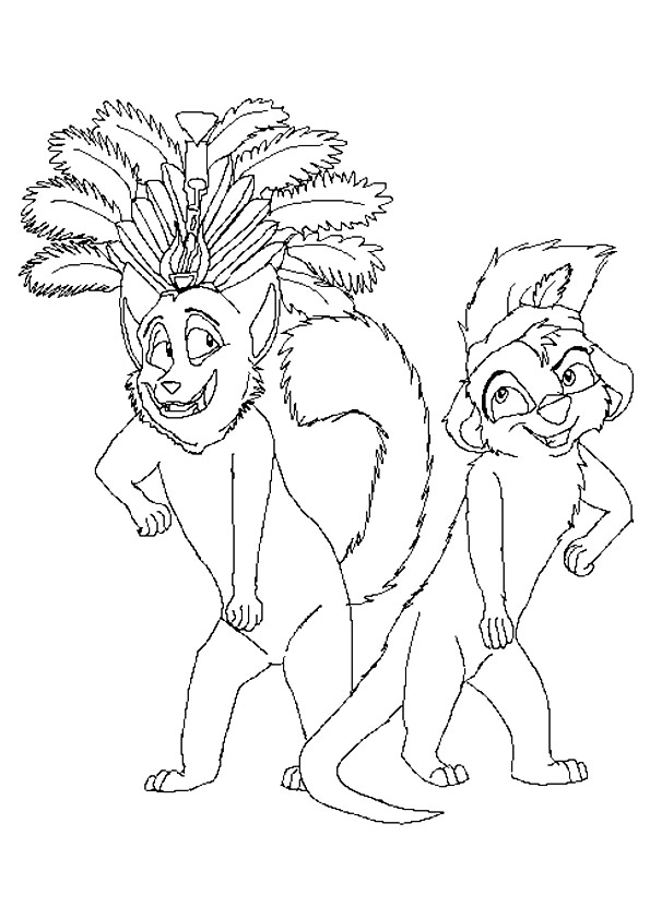 Dancing Meerkats Coloring Page