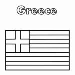 Flag Of Greece Coloring Page