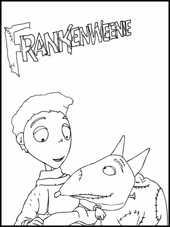 Franken Weenie Coloring Page