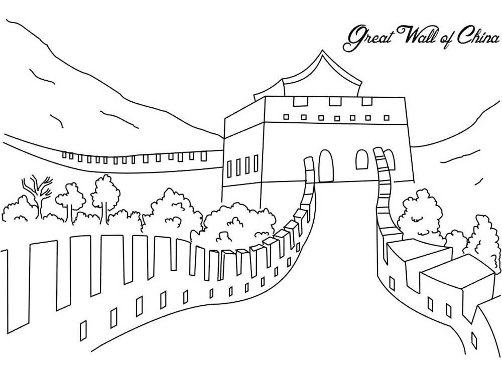 Great Wall Of Coloring Page