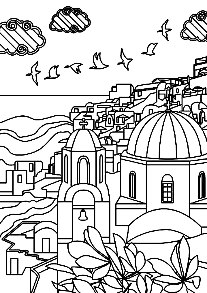 Greece Coloring Pages