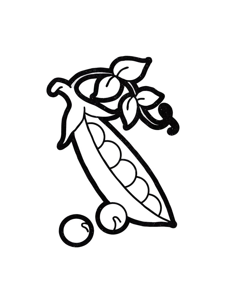 Pea Pod Coloring Pages