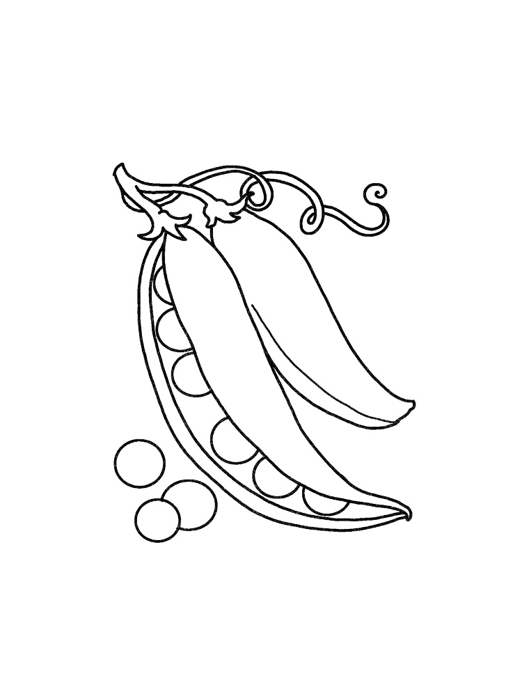 Pea Pods Coloring Page