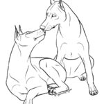 Playful Doberman Coloring Page