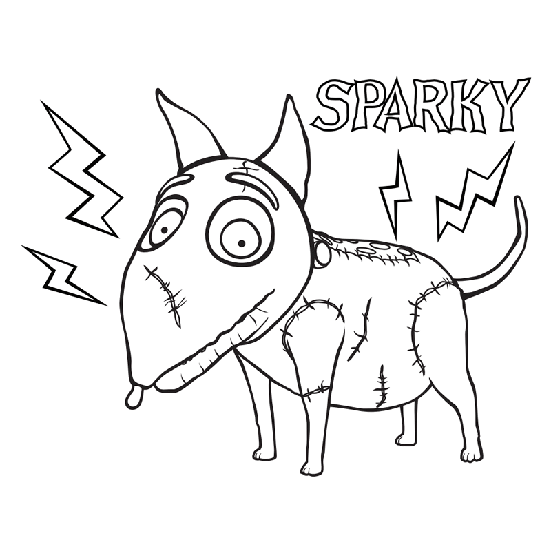 Sparky Frankenweenie Coloring Page