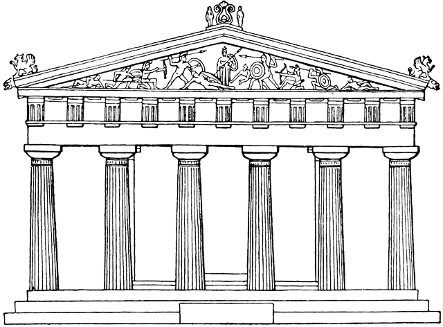 Temple Of Athena Nike Coloring Page