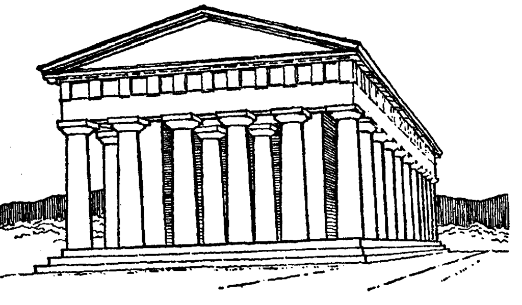 Temple Of Hephaistos Athens Greece Coloring Page