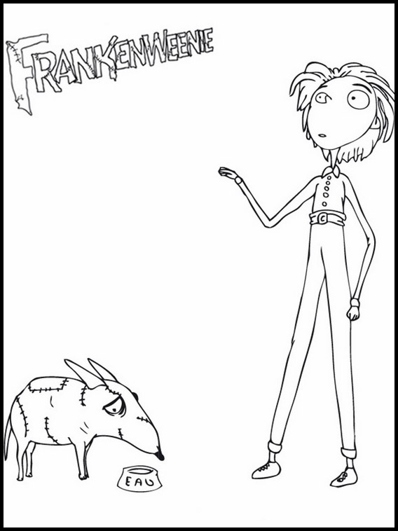 Victor Frankenweenie Coloring Page