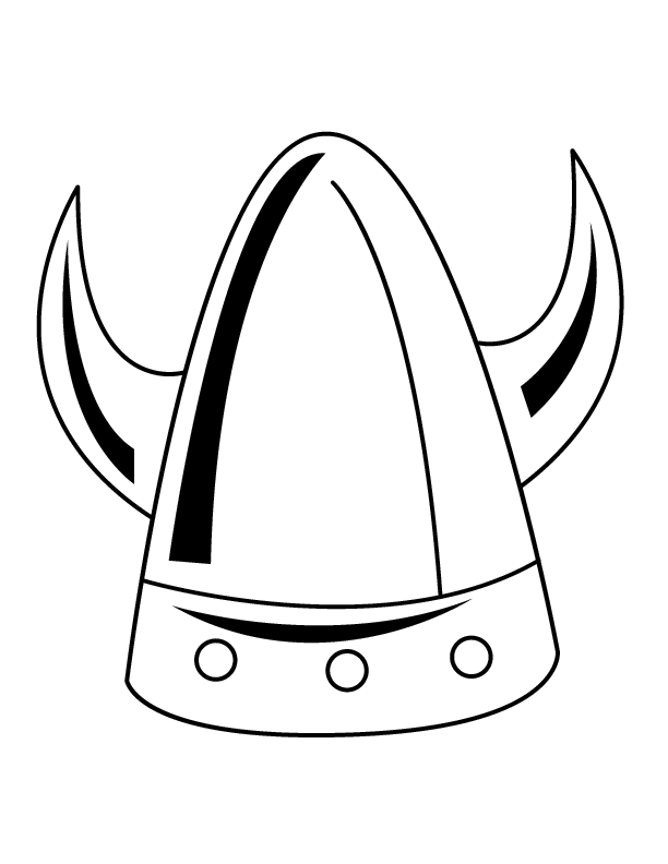 Viking Hat Coloring Page