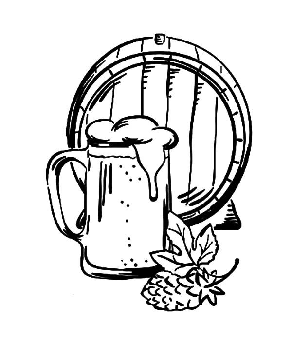 Beer From Iceland Coloring Page