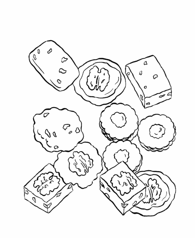 British Pastries Coloring Page