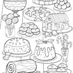 Christmas Desserts Coloring Page