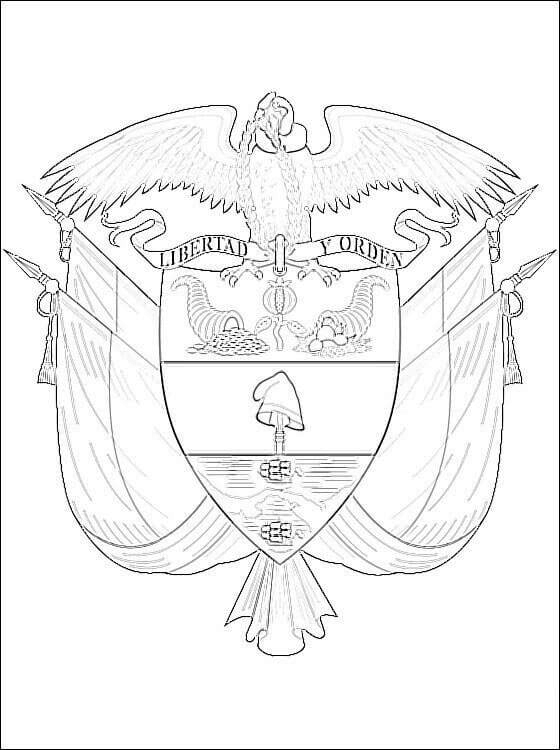 Columbia Coat Of Arms Coloring Page