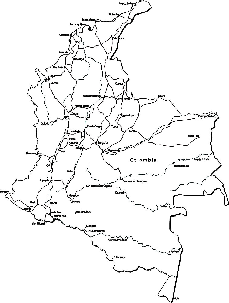 Columbia Map Coloring Page