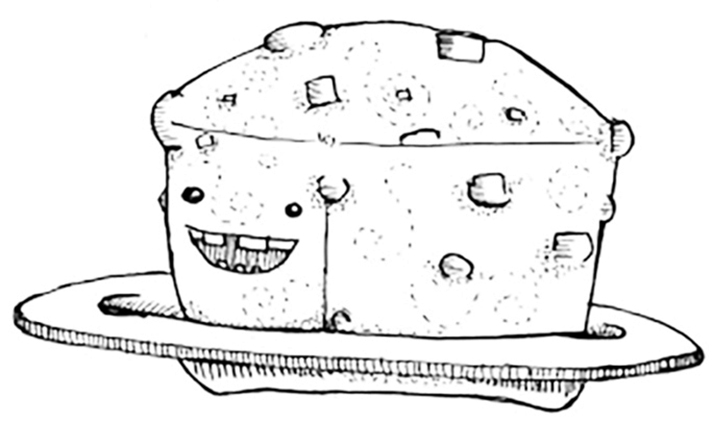 Cute Fruitcake Coloring Page