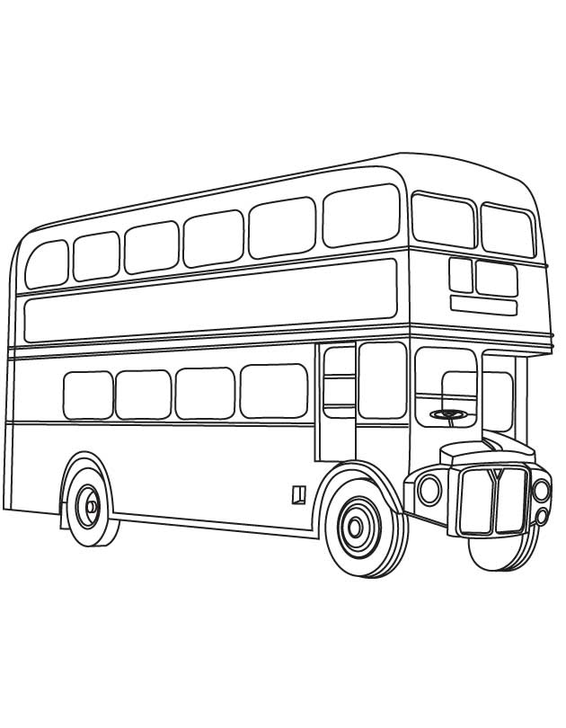 Double Decker Bus Coloring Page