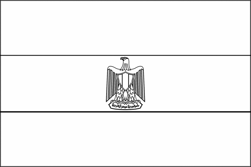 Egypt Flag Coloring Page