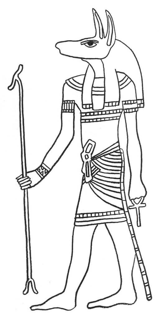 Egyptian God Anubis Coloring Page